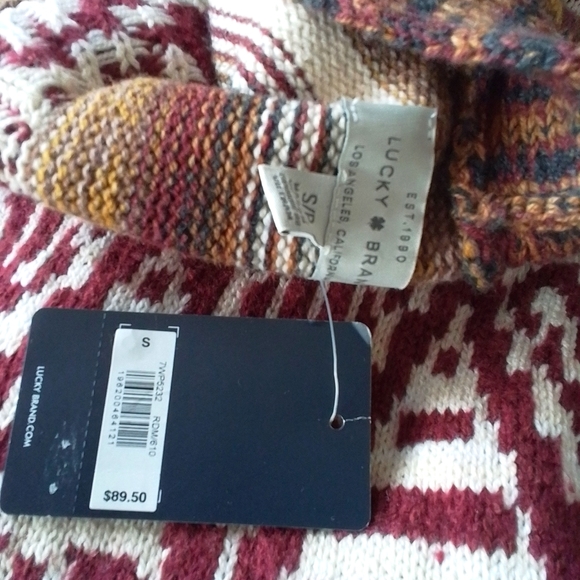 Lucky Brand Aztec Print Long Cardigan NWT - Picture 3 of 16